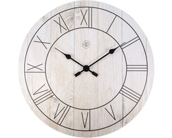 nXt Paul – Wandklok – 40 cm – Hout – Wit – Stil