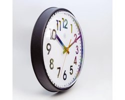 nXt Peter – Wandklok – 26 cm – Plastic – Zwart – Stil