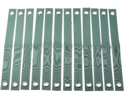 Nylon Boombanden - Steunbanden Jonge Bomen - Bomen Beschermen - Messing Oogjes - 40 x 38 cm - Groen