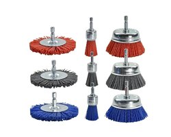 Nylondraad slijpkop met handvat schuurdraadborstel mahonie meubel ontbraamset zeshoekig handvat