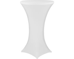 NYVI Sta-tafelhoes NYVIGala Wit Ø 60-65 cm - Elastische premium stretchhoezen voor standaard bistro- & statafels - Rekbare tafelbekleding