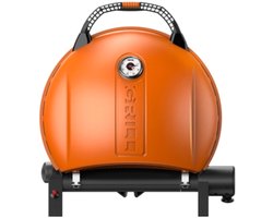 O-Grill 900 Orange - Draagbare Gas BBQ - Tafelmodel Barbecue - Extra Groot Grilloppervlak - Met Thermometer - Camping / Tuin - Oranje