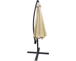 OAHU offset parasol, rond, 3.50m diameter, beige