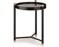 Oak Bijzettafel - Hoog - Zwart - Kela