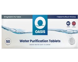 Oasis waterzuiveringstabletten 10 liter per tablet (50 stuks) 67mg