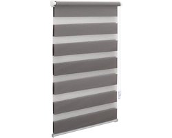 OBdeco dubbel rolgordijn, duo-rolgordijn, klembevestiging, boren niet nodig, voor ramen, doorschijnend en schaduwrijk B 60 x H 150 cm