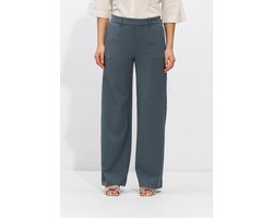 Object Objlisa Wide Pant Broeken Dames - Petrol - Maat 36