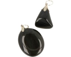 Obsidiaan regenboog edelsteen hanger
