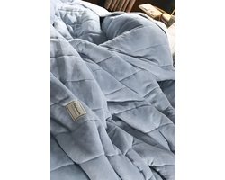 Ocean Blue Fleece Herfst Winter Warme Dekens Voor Bed 3 Lagen Dikker Flanellen Deken Quilt Zachte Comfortabele Warmte Quilts Wasbaar 200x230cm