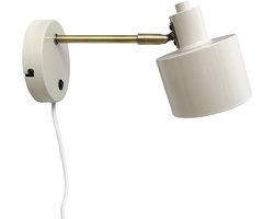 Ocean wandlamp beige/messing