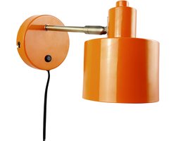 Ocean wandlamp oranje/messing