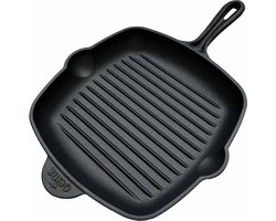 Ocina Gietijzeren Grillpan 28 cm – Grillpannen - Vleespan BBQ - Pan Inductie – Skillet