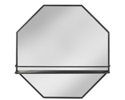Octagon Spiegel met Rekje