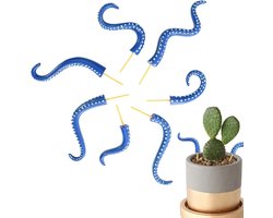 Octopus Plantensteunen - Tentakel Stekjes - Planten Ondersteunen - Gloeien in Donker - 7 Delig - Blauw