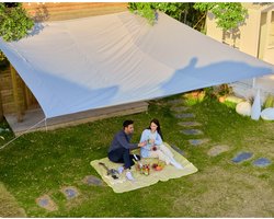 O'DADDY® Schaduwdoek 4x3m Rechthoek - Zonnezeil - Schaduwnet - Luifel Met Bevestiging Materiaal - Waterbestendig - UV30 Zonwering - Donkergrijs