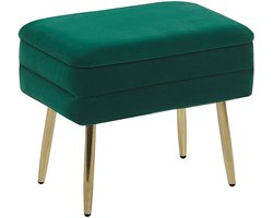 ODESSA - Hocker - Donkergroen - Fluweel