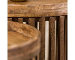 Odila salontafel mangohout set van 2