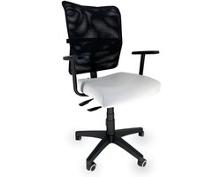 OFF LINE model SPARK - Ergonomische bureaustoel met armleuningen, rubberen wielen, kunstlederen zitting