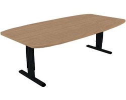 Offeco Bureau Bolton plus - Bureau - Bureautafel - Vergadertafel - Gaming bureau - Game bureau - Computertafel - Desk - Bureau Zwart - Verstelbaar bureau - Gaming Desk - Bureau tafel - Bureau verstelbaar   Havanna -240x120cm-- blad-  onderstel- x120