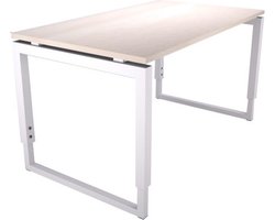 Offeco Bureau Harlow - Bureau - Bureautafel - Vergadertafel - Gaming bureau - Game bureau - Computertafel - Desk - Bureau Wit - Verstelbaar bureau - Gaming Desk - Bureau tafel - Bureau verstelbaar -  Wild peren  - 200x80cm-- blad-  onderstel- x80
