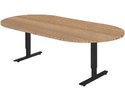 Offeco Bureau York - Bureau - Bureautafel - Vergadertafel - Gaming bureau - Game bureau - Computertafel - Desk - Bureau Zwart - Verstelbaar bureau - Gaming Desk - Bureau tafel - Bureau verstelbaar  Havanna  240x120cm-- blad-  onderstel- x120