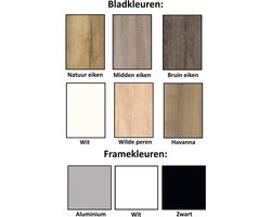 Offeco Vergadertafel Model 1  Kantoortafel  X poot  Eettafel  Kantoortafel  Vergadertafel  Bureautafel  Bureau  Hout bladen  Zwart frame  Wild Peren  200x100cm-- blad-  onderstel- x100