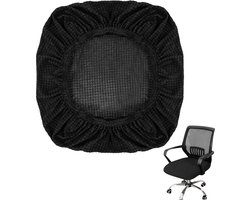Office Chair Cover - Stretch Chair Slipcover - Washable Elastic Chair Cover - Protect Your Seat Cushion from Stains - Black