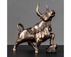 Office Decorbulle en Bear figuren, Bulle figuur brons beeldje, stier figuur decoratie, woonkamer decoratie standbeeld, geschikt voor slaapkamer, studeerkamer, wijnkast, kantoor, beeldkunst, messing