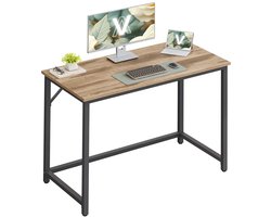Office Desk - Workstation - Writing Table - Sturdy Build - 100 x 50 x 76 cm -brown, zwart