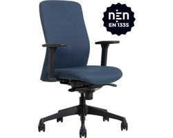 Office Hero® Pharaoh Ergonomische Bureaustoel - Bureaustoelen voor Volwassenen - Verstelbaar - Blauw - Stof - Gemonteerd geleverd
