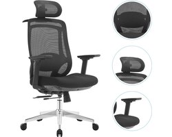 OfficeSense OS120 Ergonomische Bureaustoel – Mesh Kantoorstoel – NEN1335 – Kantelbaar – Lendensteun – Volwassenen – Zwart – Comfort Design