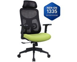 OfficeSense OS80 Ergonomische Bureaustoel - Verstelbare Lendensteun - Bureaustoelen voor Volwassenen - Groen