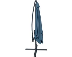 Offset parasol MOLOKAI vierkant 2,7x2,7m blauw grijs + hoes