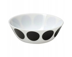 OFTAST Kom Kom, Wit Zwart Stippen, 15 cm