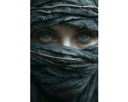 Ogen in Doek Poster | Abstracte Poster | Poster Gezicht | Abstracte Kunst | Moderne Kunst | 50x70cm | Wanddecoratie | Muurposter | S2265MT | Geschikt om in te lijsten