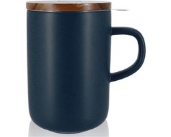 OGO Living - Theemok met zeef en deksel - Blauw 475 ml