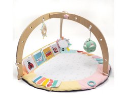 Oh My Baby® Montessori Speelkleed - Babygym met duurzame FSC Houten Bogen - Speelmat voor Baby's 0 jaar - Play Gym Speelgoed - Pasgeboren Baby Cadeau