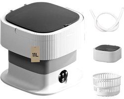Ohana DT - Mini Wasmachine - Kleine Wasmachine - 11L - Opvouwbaar - Compact - USB-voeding - 3 Programma's - Energiezuinig - Grijs