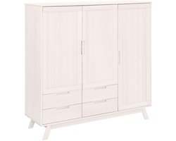 Ohio|Linnen kast met 3 deuren en 4 lades in het dennenhout