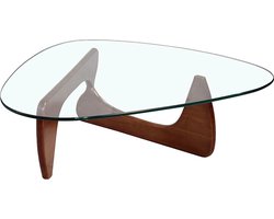 OHNO Furniture New York Koffietafel/ Salontafel - Tafel, Hout, Glas, Bruin