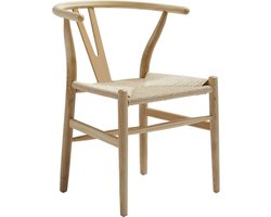 OHNO - Turku - Rotan Stoel - Naturel - Hout - Geweven ziting