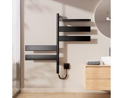 Oihpaw Badkamer Radiator Handdoekradiator Elektrische Badkamer Radiator Elektrisch, Werkt met Alexa, Google Home en App