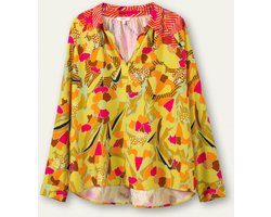 Oilily Bamboo Blouse - Lange Mouwen - Blouses - Viscose - Dames - Regular Fit - Groen - 42