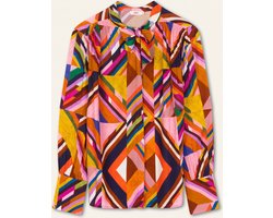 Oilily Bravoure Blouse - Lange Mouwen - Blouses - Striksluiting - Dames - Regular Fit - Oranje - 40