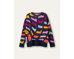 Oilily - Kaleidoscope pullover long sleeves crew neck - Blauw - XS