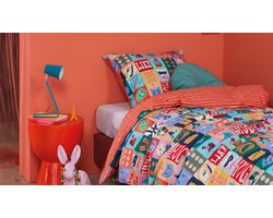 Oilily Kinderdekbedovertrek - Party - Meisjes - Multicolor - 120 x 150 cm