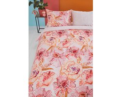 Oilily Rose Dust Dekbedovertrek - Eenpersoons - Katoensatijn - 160x200/220 cm - Roze
