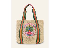 Oilily Straw Shopper - Beige - One size