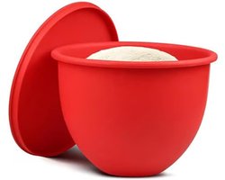 OIMG beslagkom - Siliconen mengkom Liner - Mengkom Vervanging - Vaatwasmachinebestendig - herbruikbare siliconen kom voeringset - 24.5×24.5×18.5cm - rood