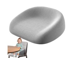OIMG Peuterstoelverhoger - h 6~8cm - Stoelverhoger - Verhoogkussen - Zitverhoger - Stoelverhoger eettafel - Peuter - Vierkant verwijderbaar verhogerkussen - Antislipontwerp - voor eten, huiswerk maken, knutselen en meer - grijs